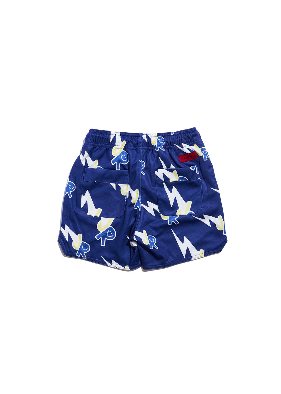 JR Lightning Basketball Short (Royal Blue/Yellow) Bottoms Haus of JR 