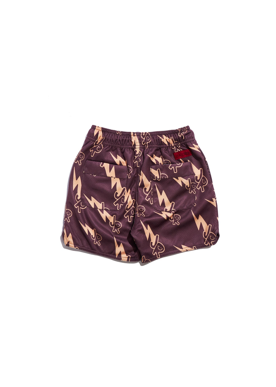 JR Lightning Basketball Short (Brown/Tan) Bottoms Haus of JR 