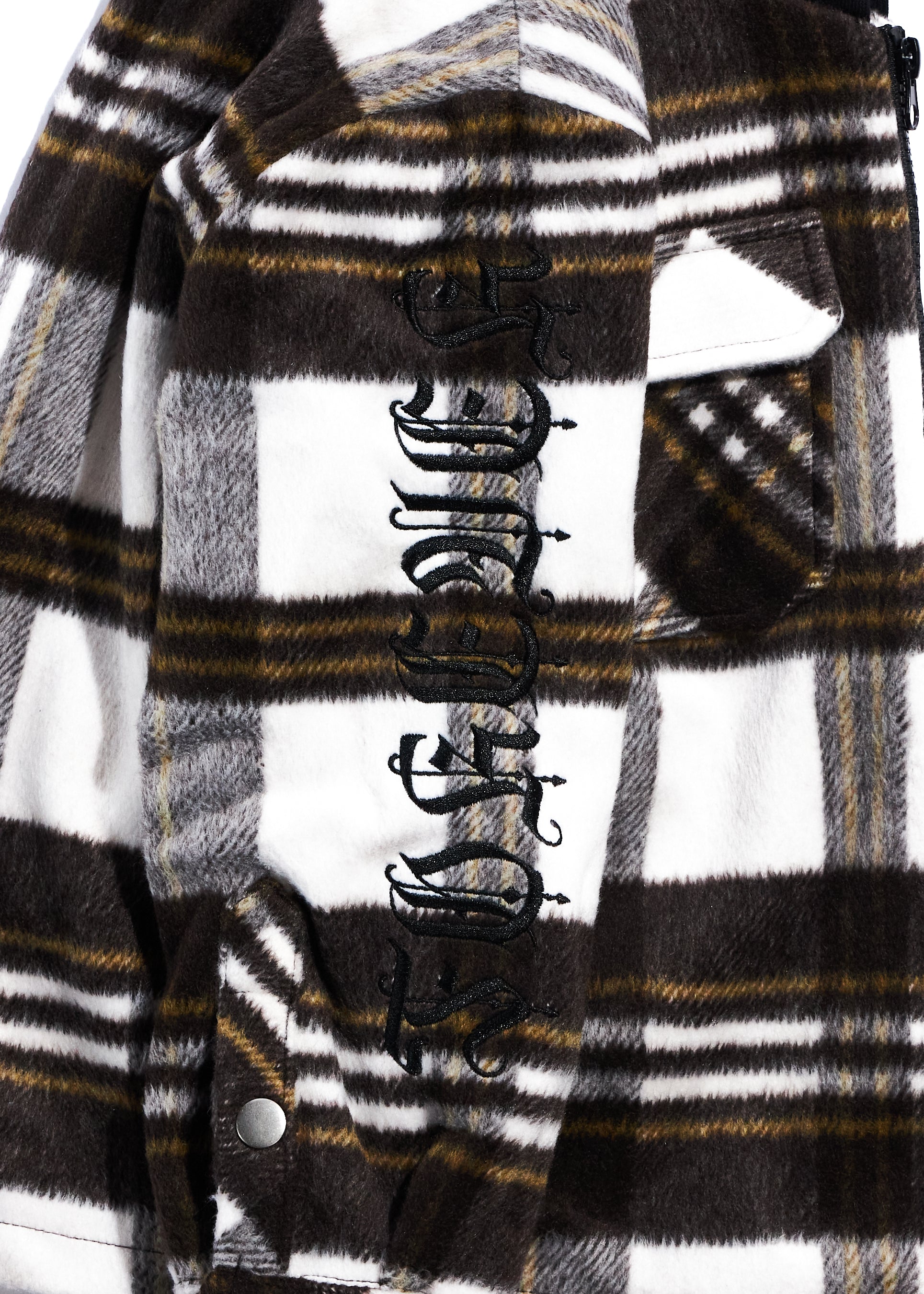 Bryn Hooded Flannel (Brown) Outerwear Haus of JR 