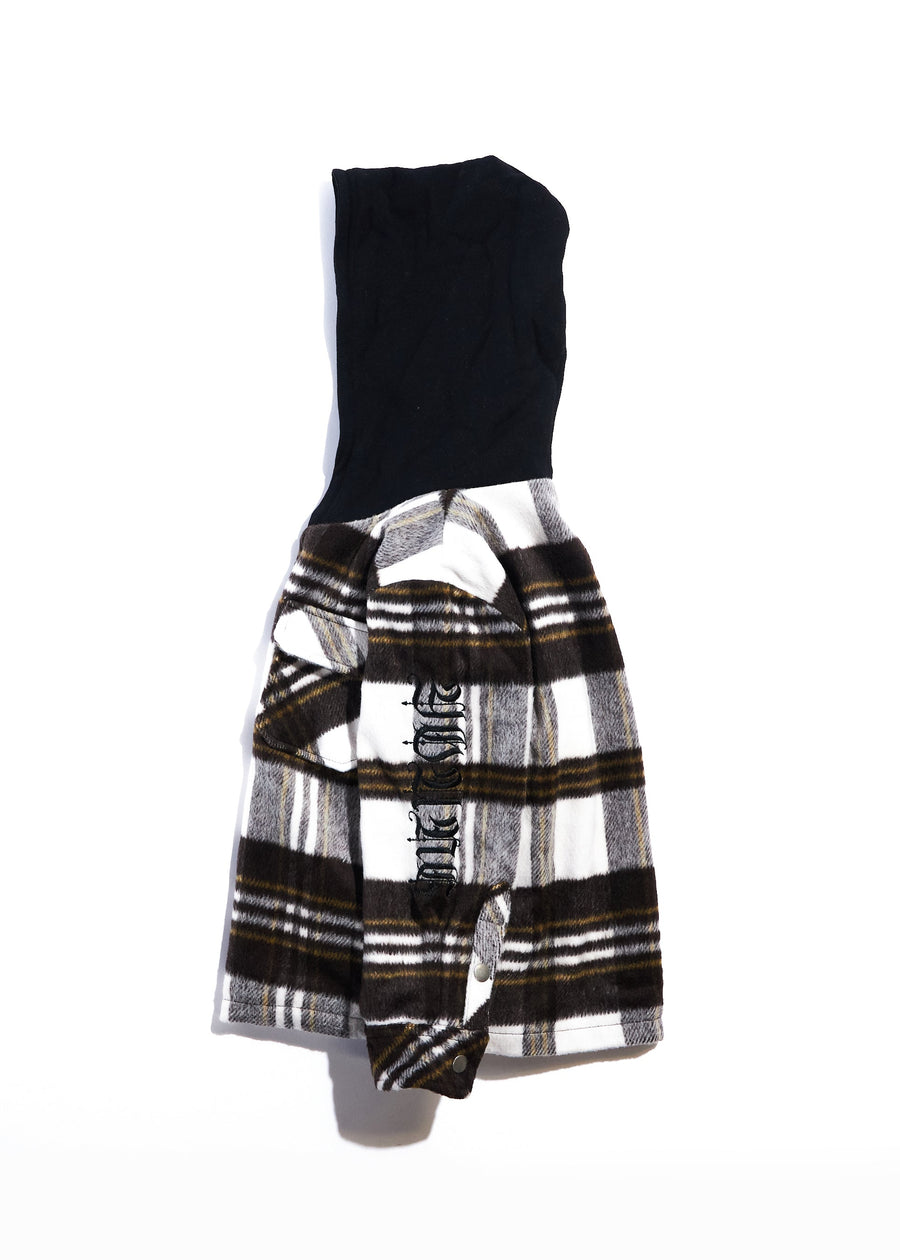 Bryn Hooded Flannel (Brown) Outerwear Haus of JR 