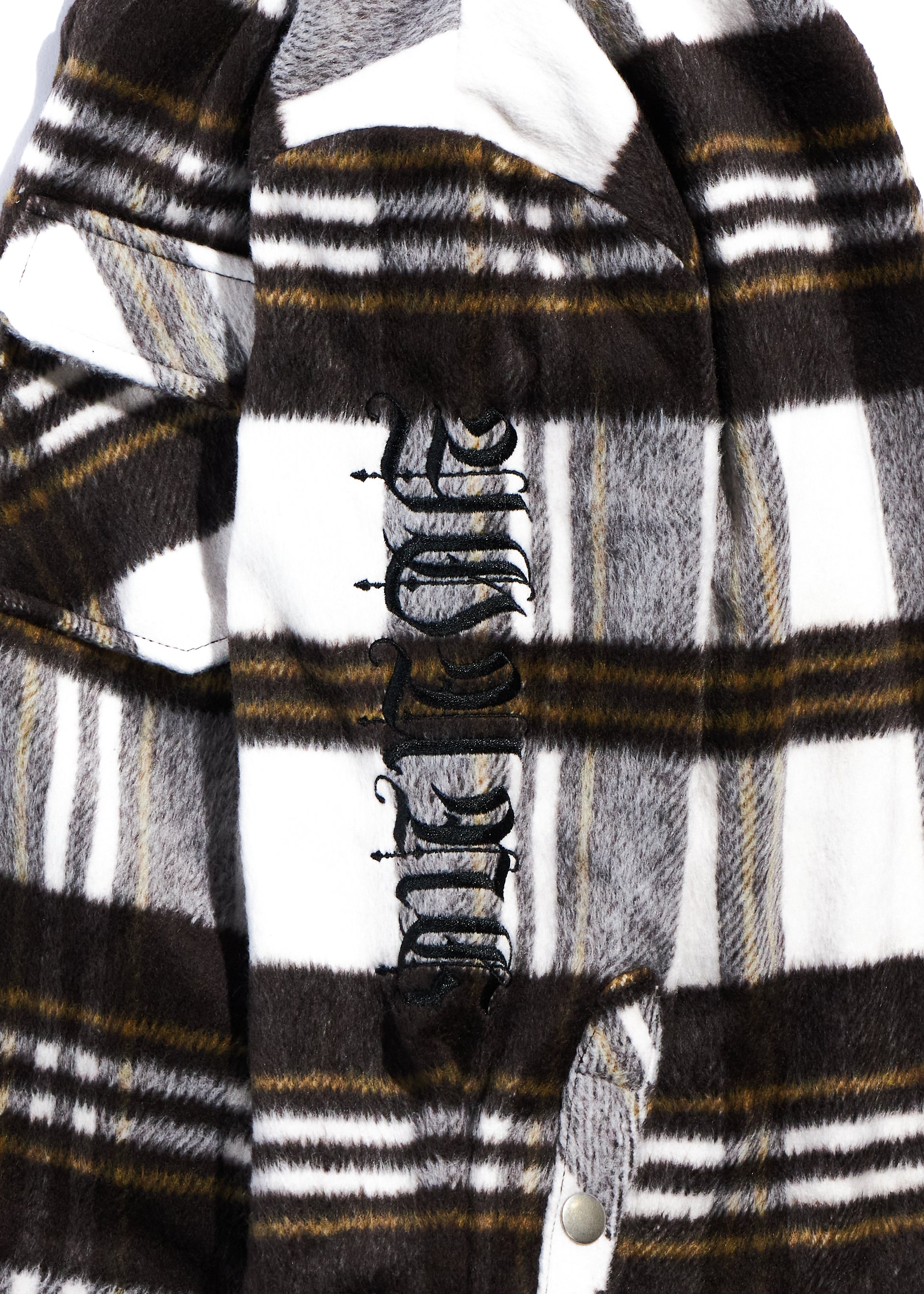 Bryn Hooded Flannel (Brown) Outerwear Haus of JR 
