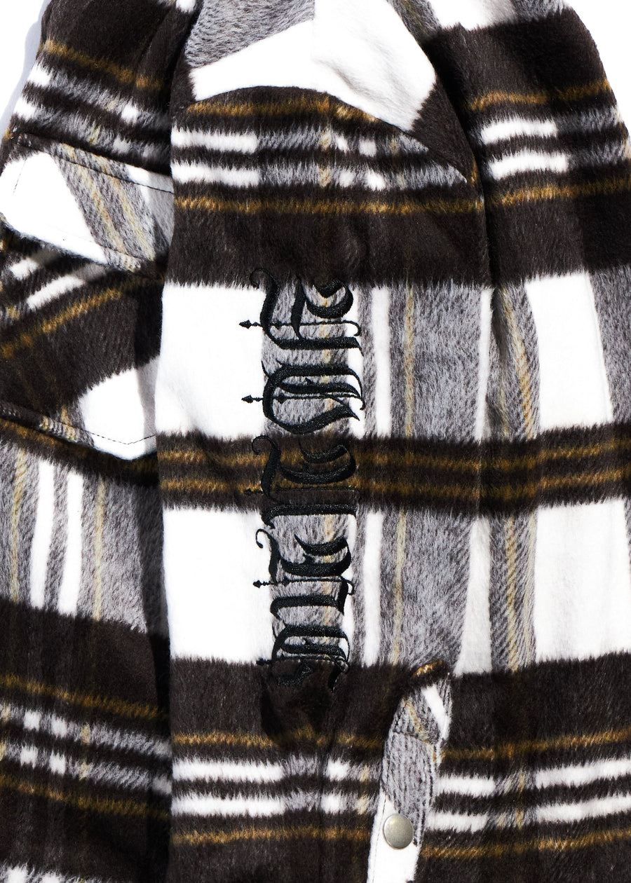 Bryn Hooded Flannel (Brown) Outerwear Haus of JR 