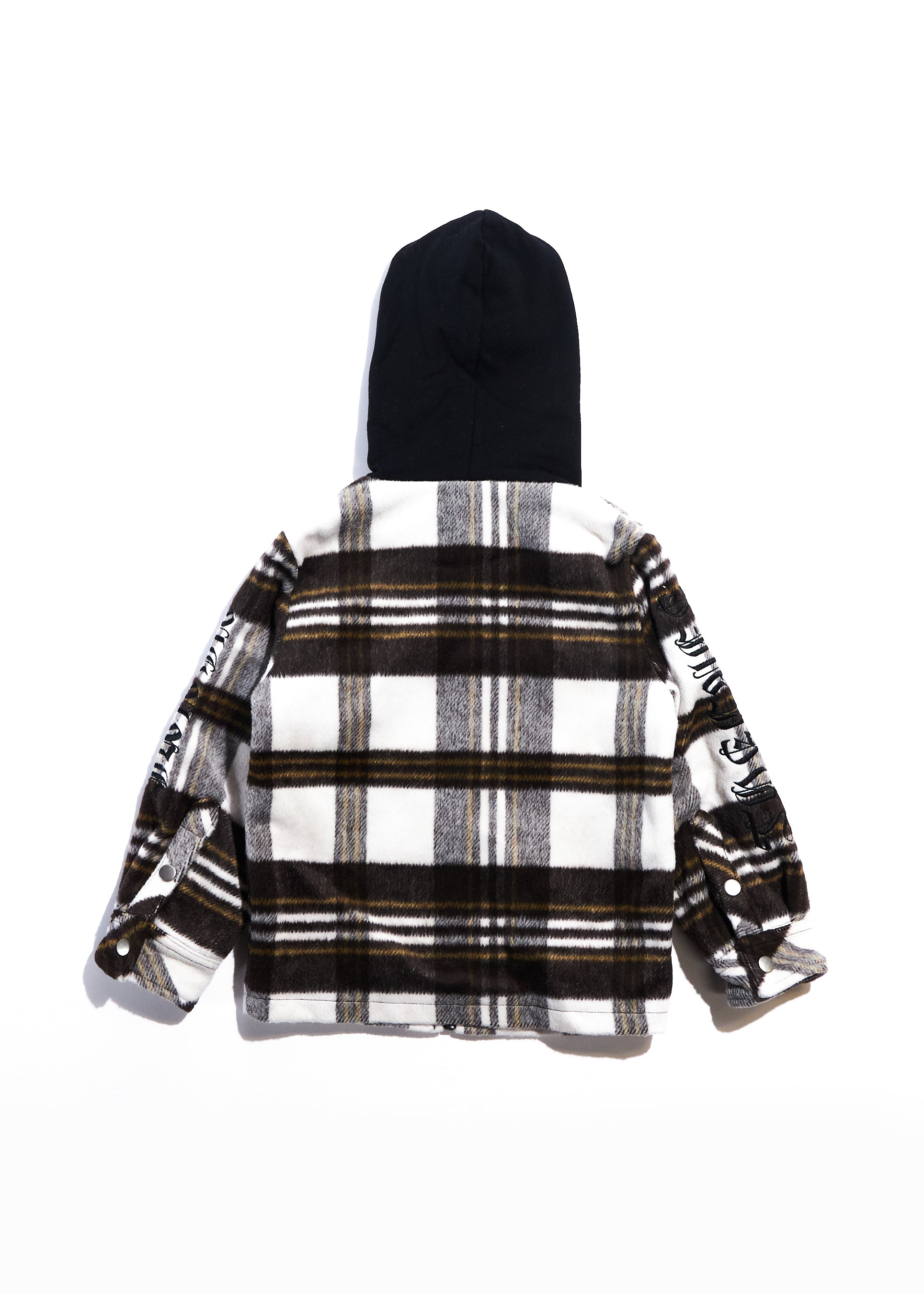 Bryn Hooded Flannel (Brown) Outerwear Haus of JR 