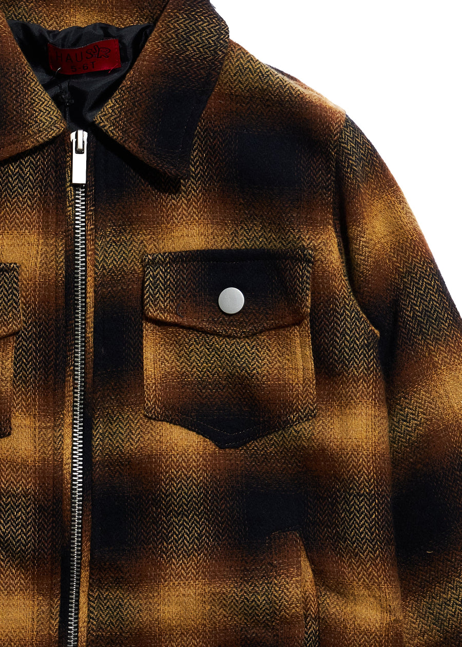 Corban Zipper Flannel (Sunset) Outerwear Haus of JR 
