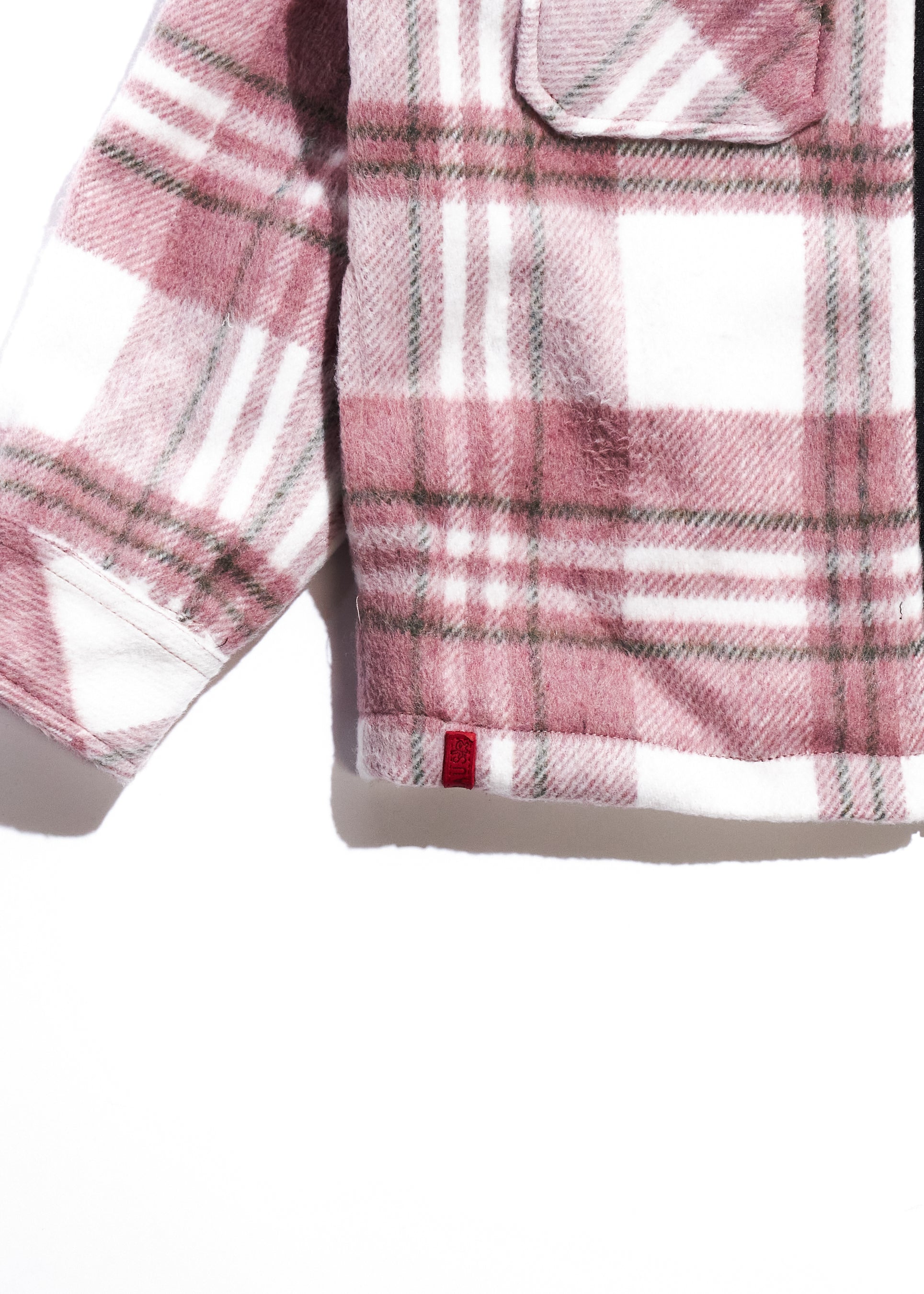 Bryn Hooded Flannel (Pink) Outerwear Haus of JR 