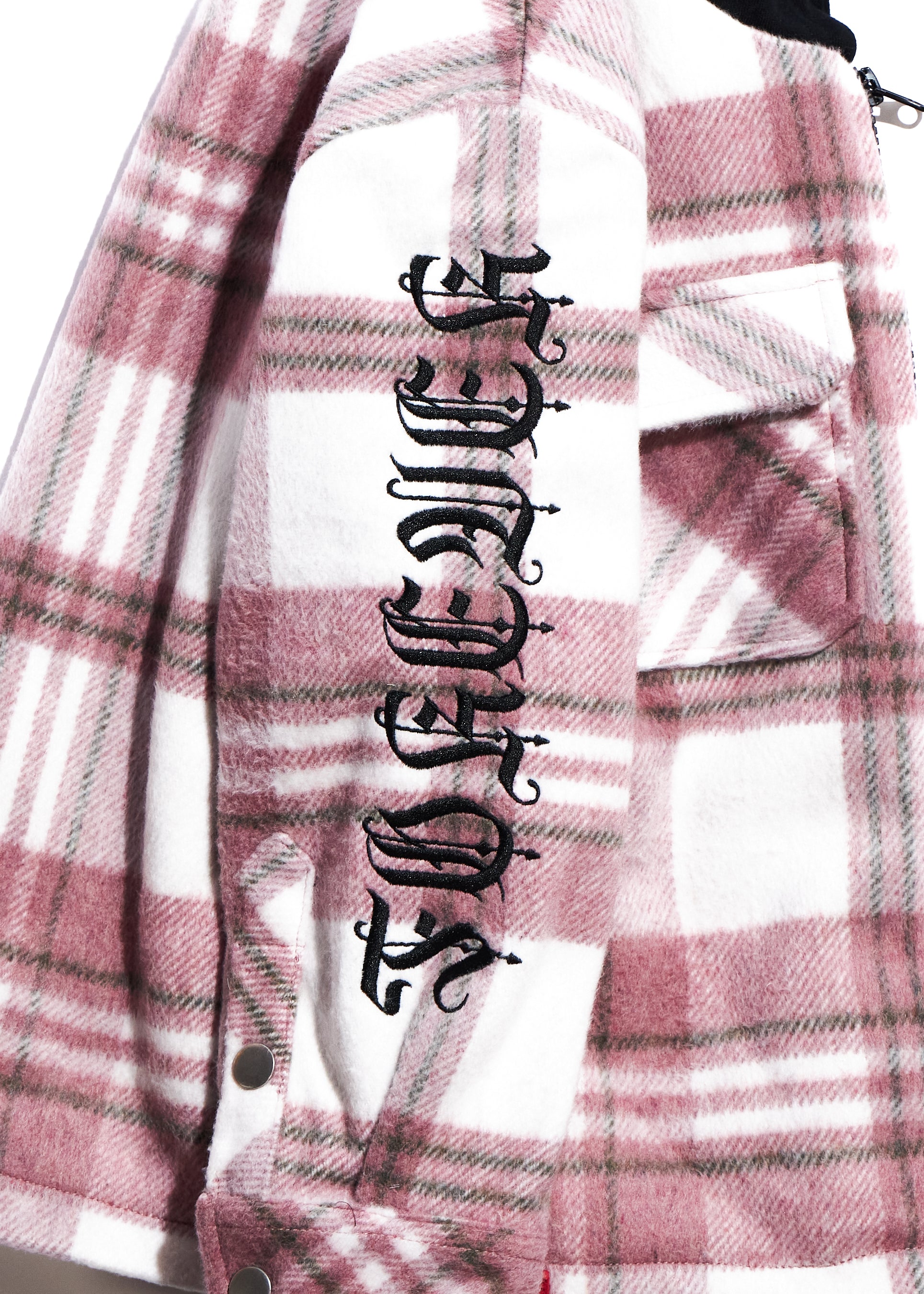 Bryn Hooded Flannel (Pink) Outerwear Haus of JR 