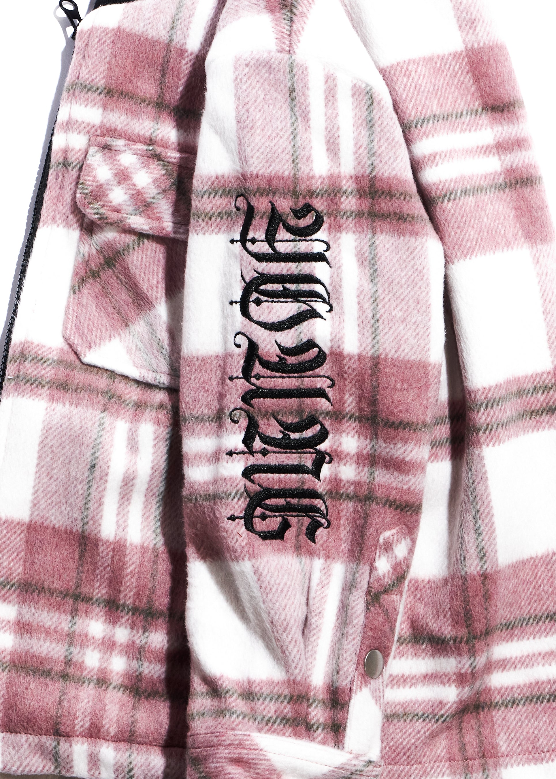 Bryn Hooded Flannel (Pink) Outerwear Haus of JR 