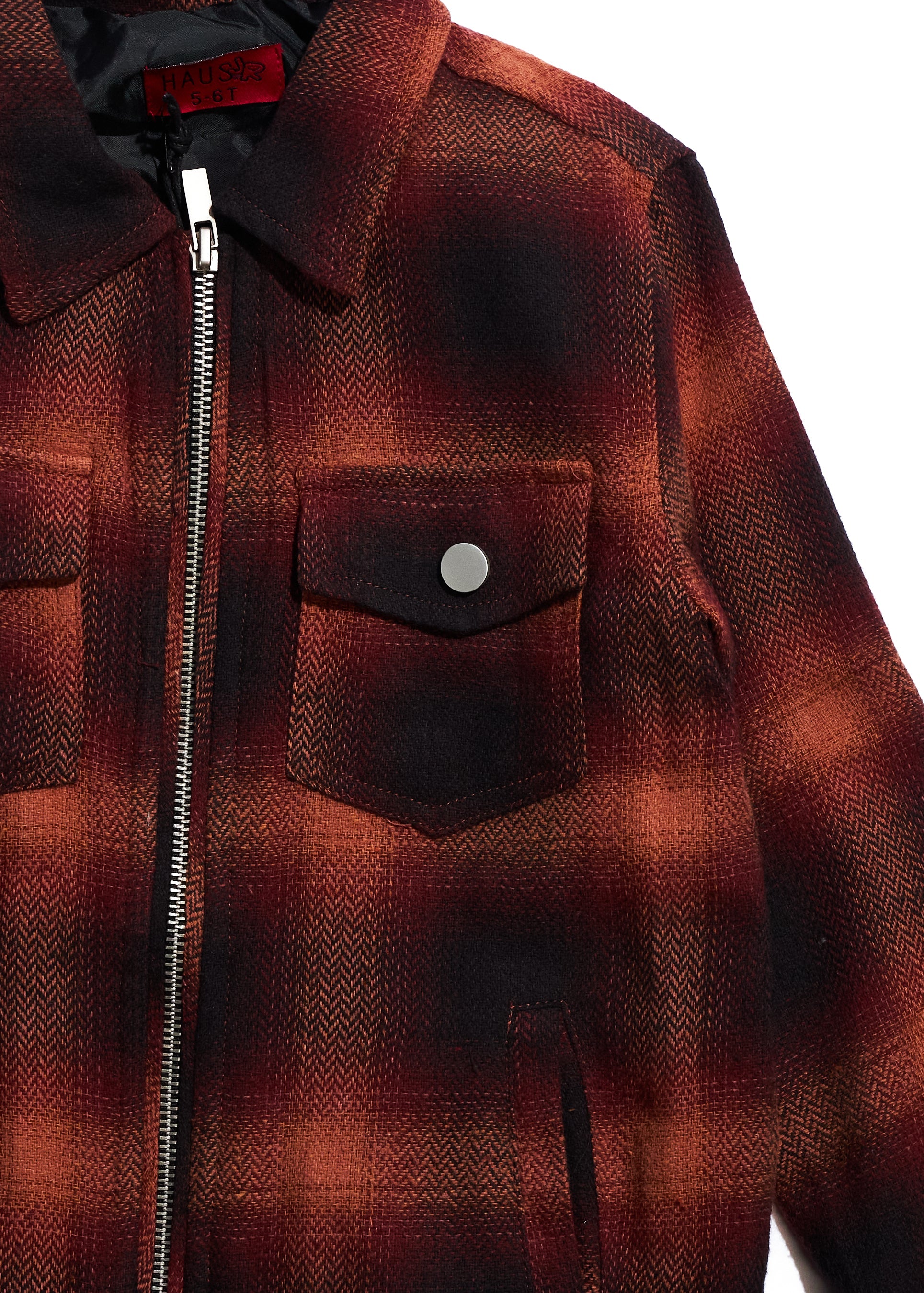 Corban Zipper Flannel (Red) Outerwear Haus of JR 