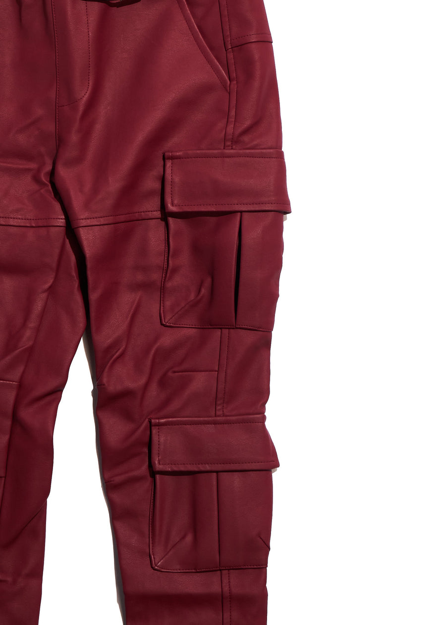 Noah Cargo Pants (Maroon) Bottoms Haus of JR 