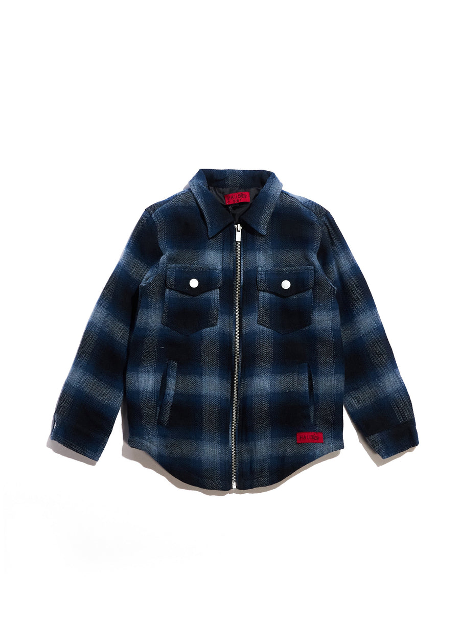 Corban Zipper Flannel (Navy) Outerwear Haus of JR 
