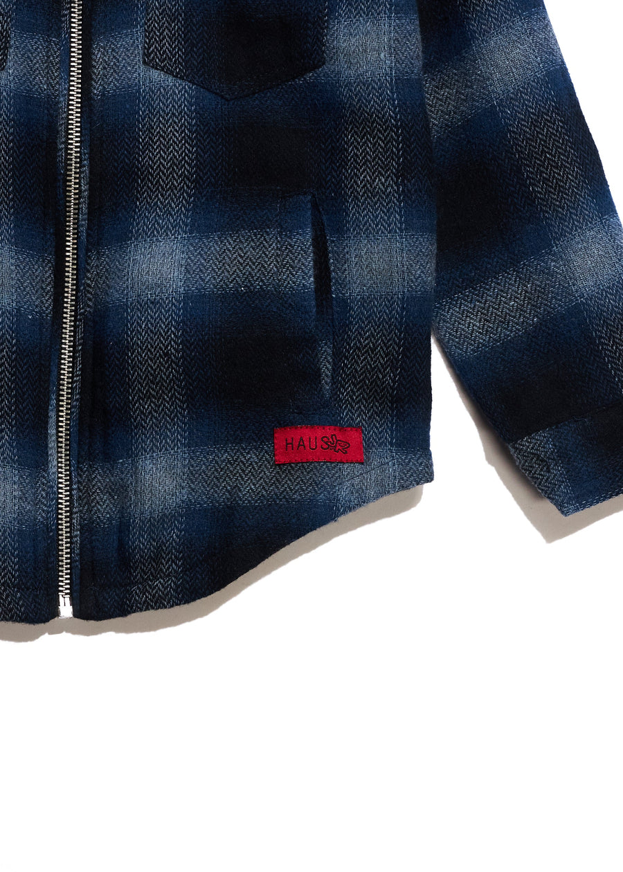 Corban Zipper Flannel (Navy) Outerwear Haus of JR 