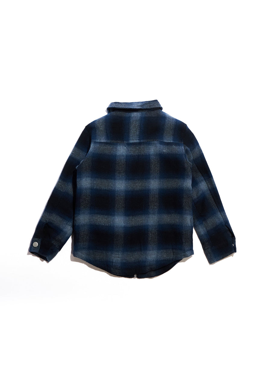 Corban Zipper Flannel (Navy) Outerwear Haus of JR 