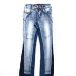 Izaak Flare Denim (Light Wash) Bottoms Haus of JR 