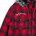 Kumar Hooded Flannel Jacket Top Haus of JR 