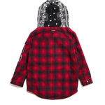 Kumar Hooded Flannel Jacket Top Haus of JR 