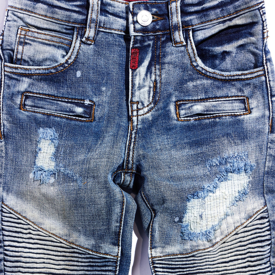 Arlo Biker Denim Bottoms Haus of JR 