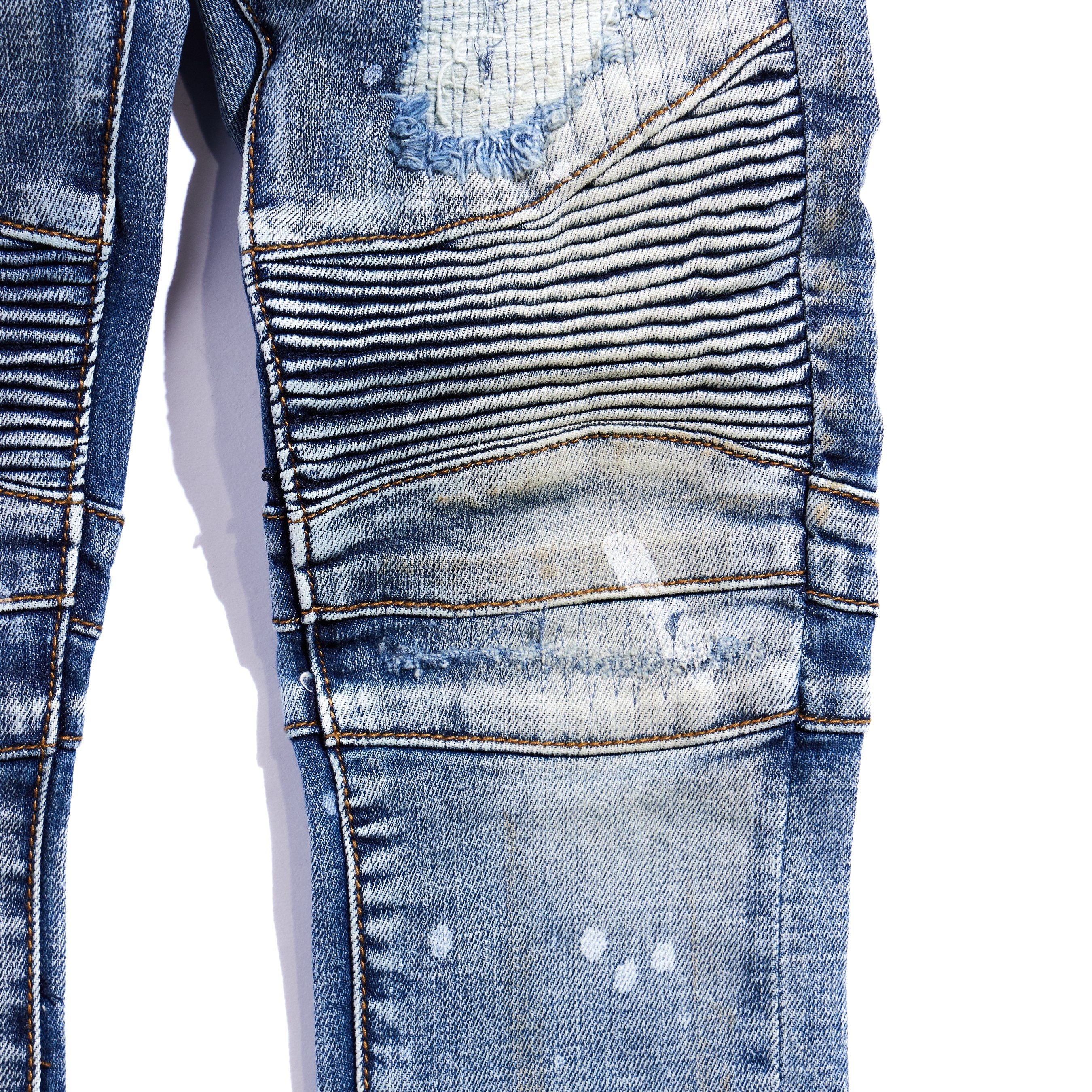 Arlo Biker Denim Bottoms Haus of JR 