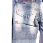 Leonard Striped Denim (Indigo Red) Bottoms Haus of JR 