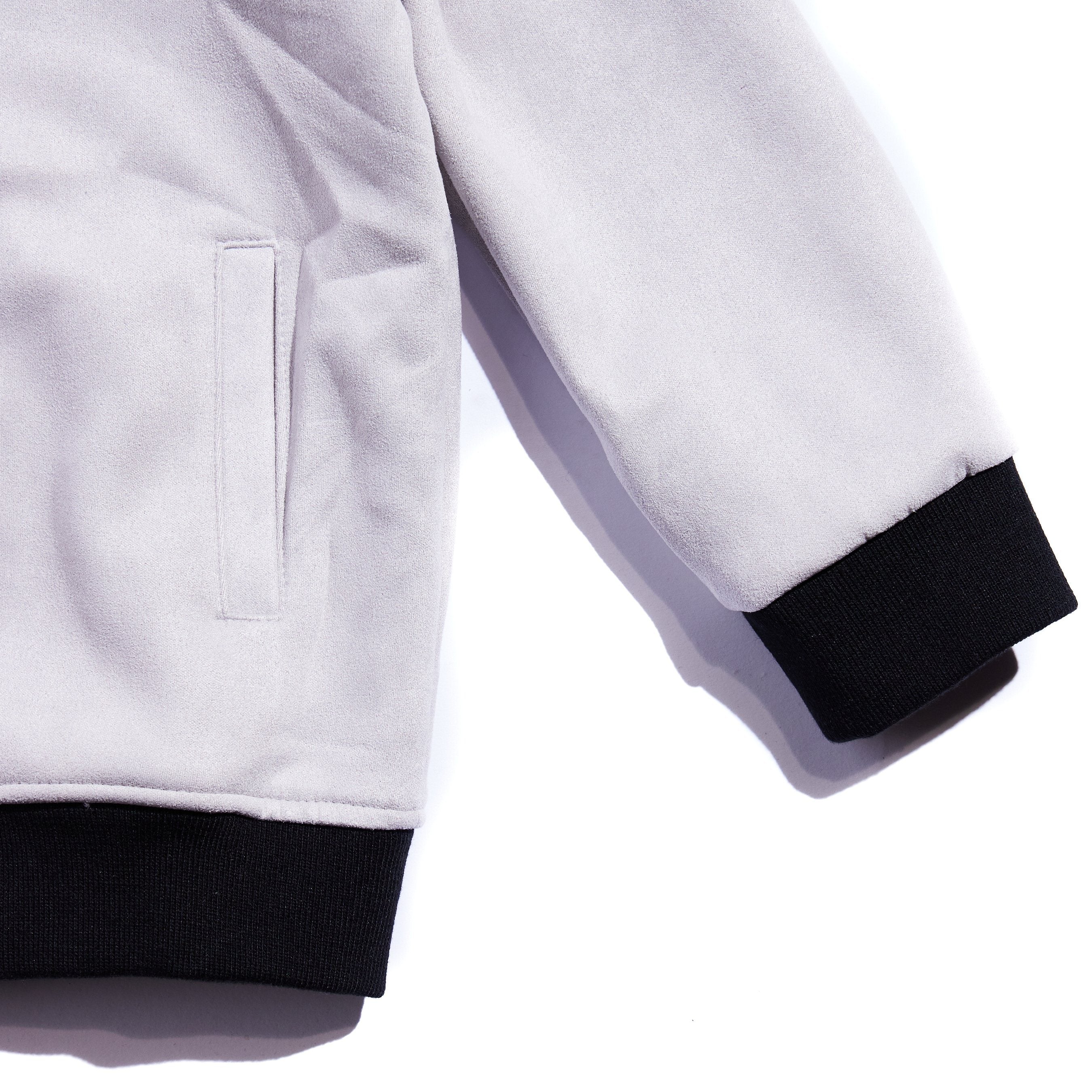 Bolt Varsity Jacket (Grey) Outerwear Haus of JR 