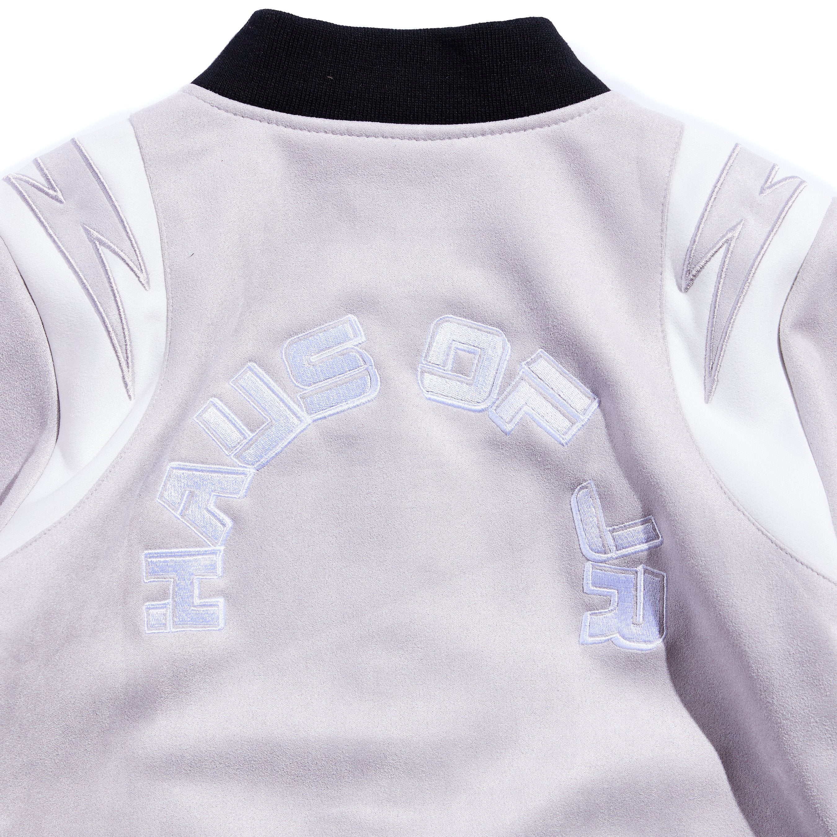 Bolt Varsity Jacket (Grey) Outerwear Haus of JR 
