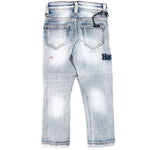 Keanu Denim (Blue Patchwork) Bottoms Haus of JR 