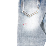 Keanu Denim (Blue Patchwork) Bottoms Haus of JR 