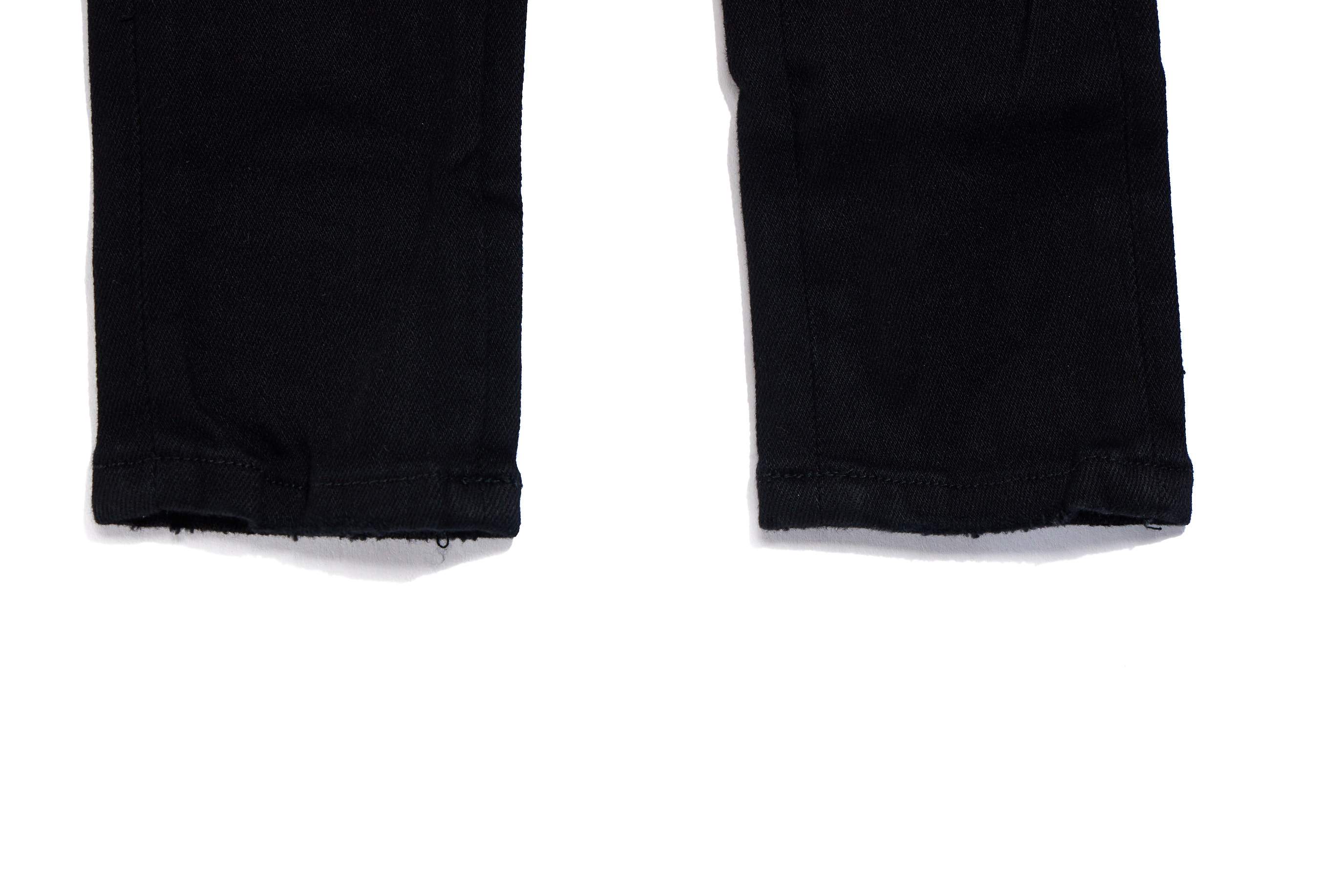Keanu Denim (Black Patchwork) Bottoms Haus of JR 
