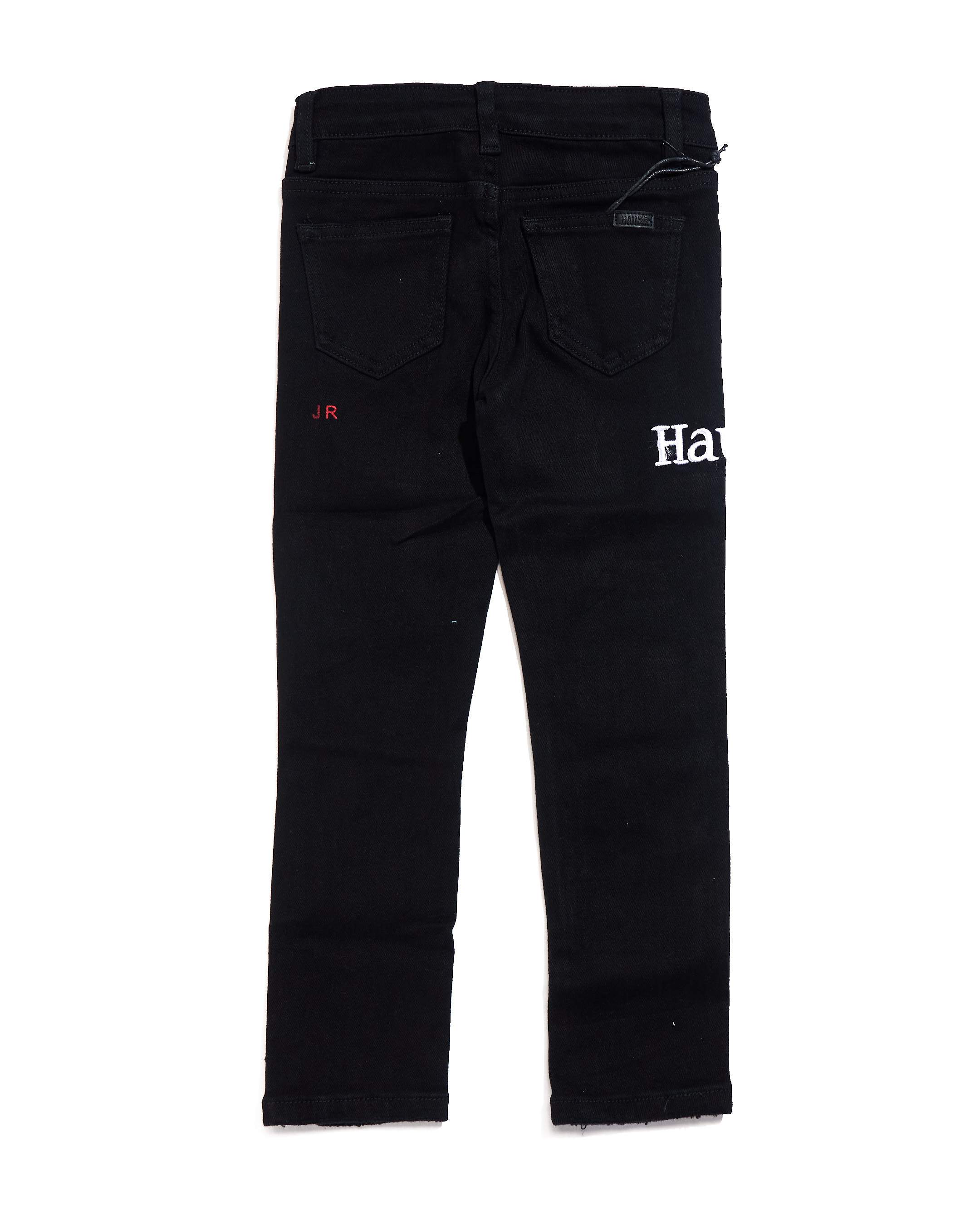 Keanu Denim (Black Patchwork) Bottoms Haus of JR 