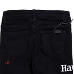 Keanu Denim (Black Patchwork) Bottoms Haus of JR 