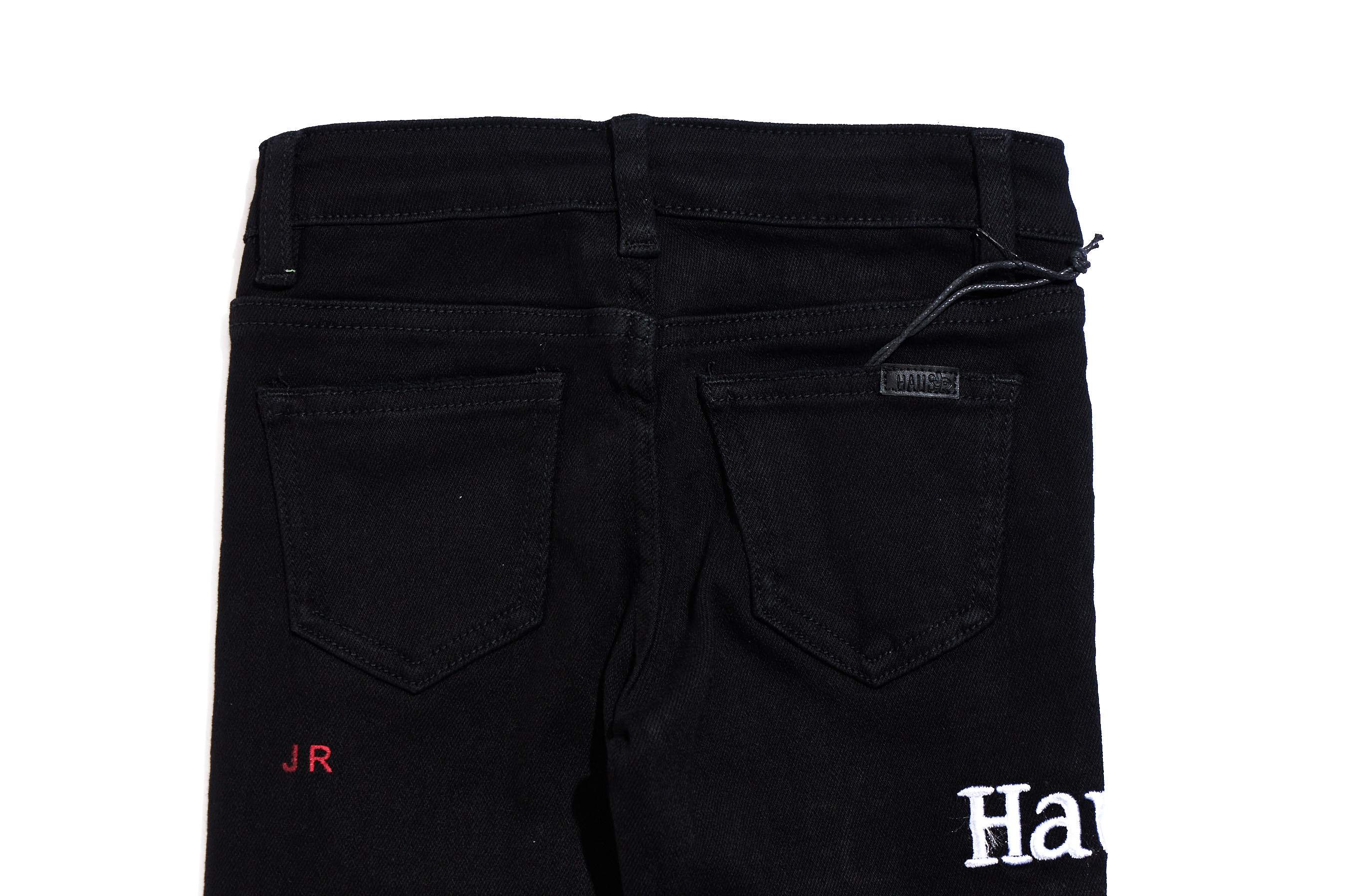 Keanu Denim (Black Patchwork) Bottoms Haus of JR 