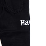 Keanu Denim (Black Patchwork) Bottoms Haus of JR 