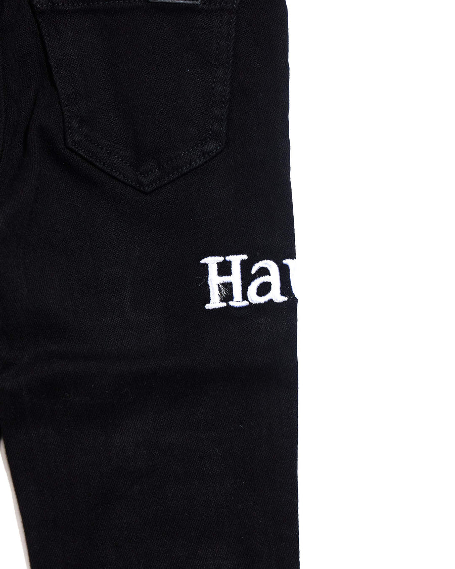 Keanu Denim (Black Patchwork) Bottoms Haus of JR 