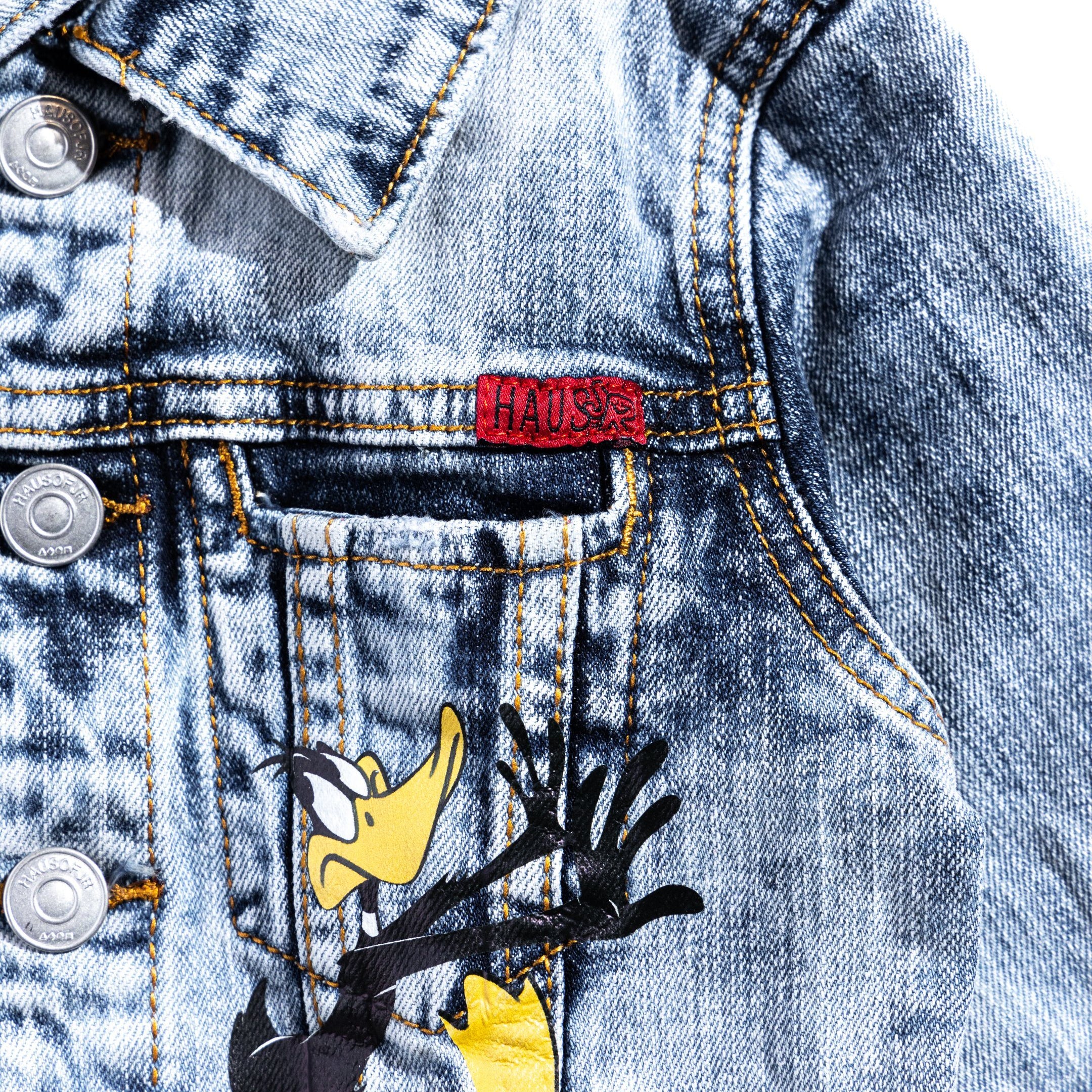 Looney Fam Denim Jacket (Blue) Outerwear Haus of JR 