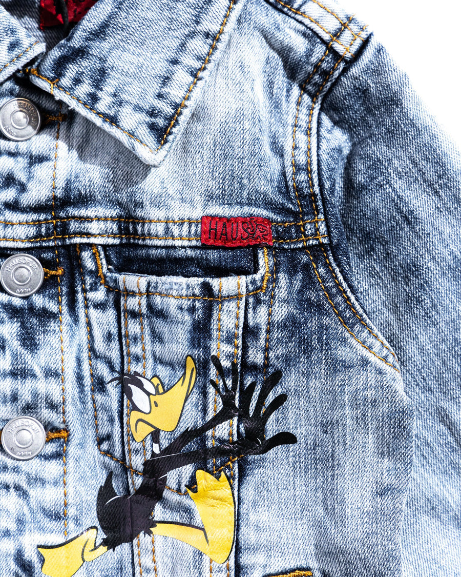 Looney Fam Denim Jacket (Blue) Outerwear Haus of JR 