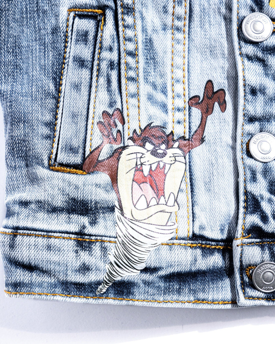 Looney Fam Denim Jacket (Blue) Outerwear Haus of JR 