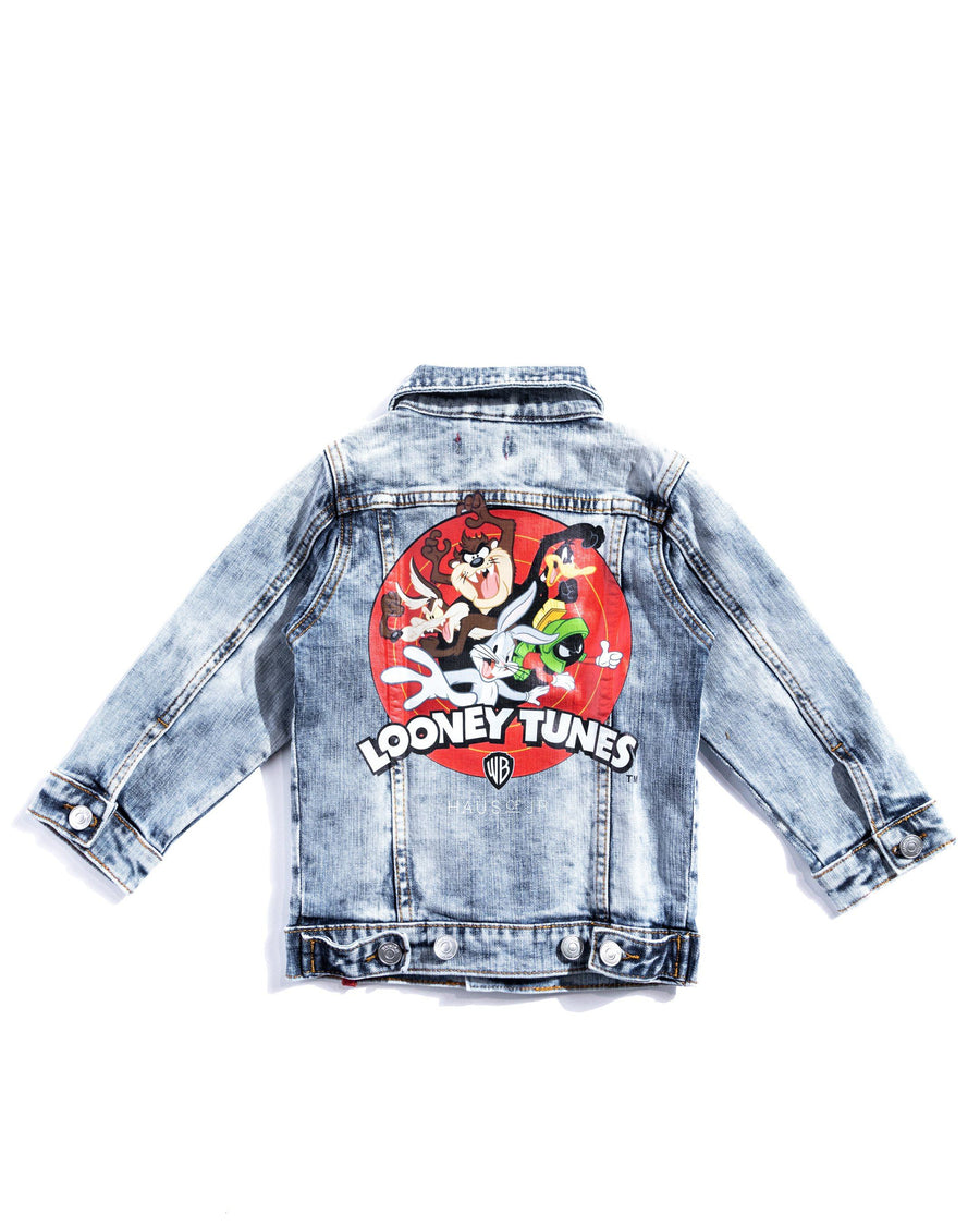 Looney Fam Denim Jacket (Blue) Outerwear Haus of JR 