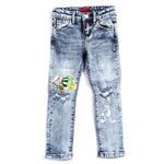 Looney Fam Denim (Blue) Bottoms Haus of JR 