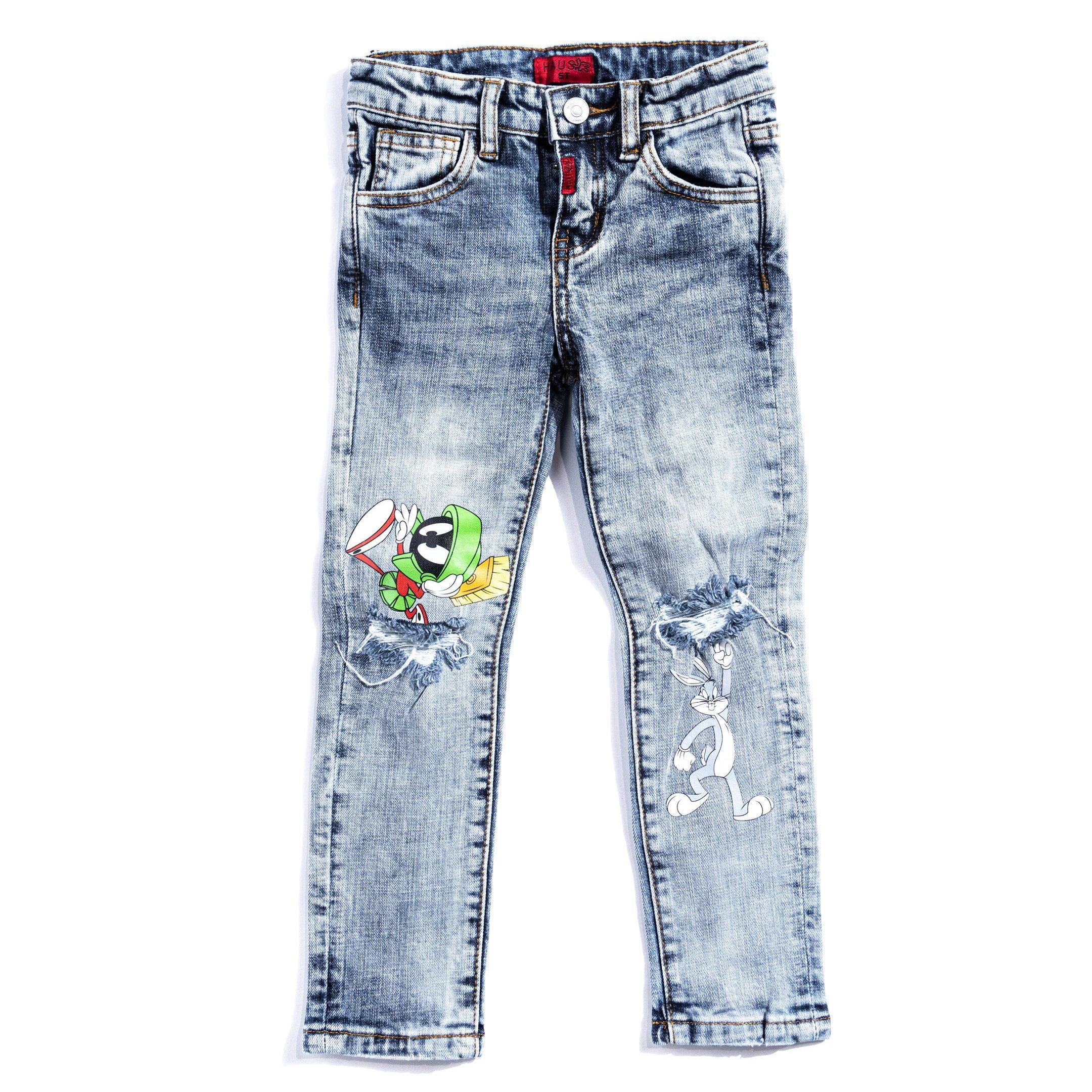 Looney Fam Denim (Blue) Bottoms Haus of JR 
