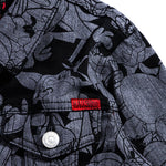 Looney Allover Denim Jacket (Black) Outerwear Haus of JR 