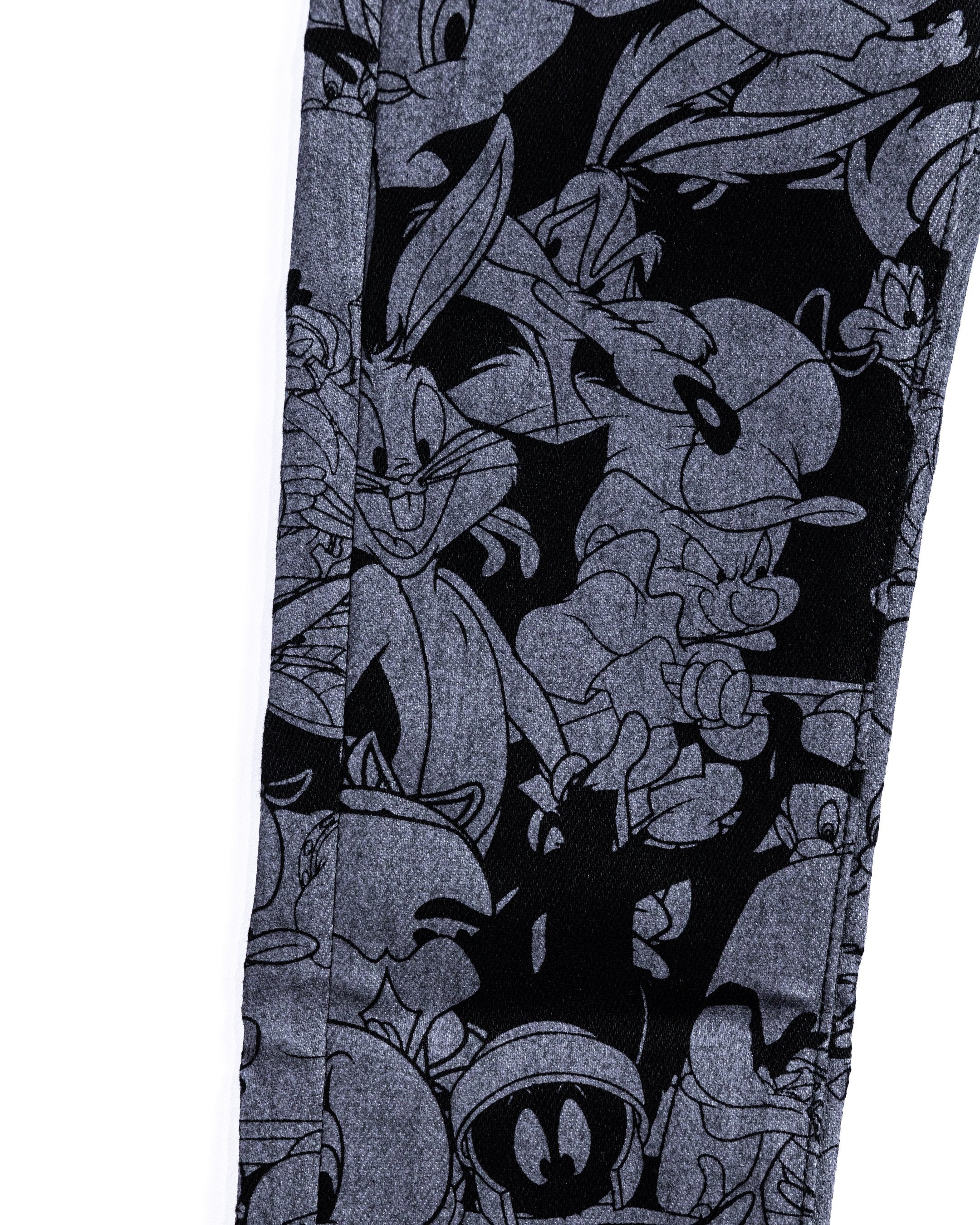 Looney Allover Denim (Black) Bottoms Haus of JR 
