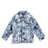 Looney Allover Denim Jacket (Blue) Outerwear Haus of JR 