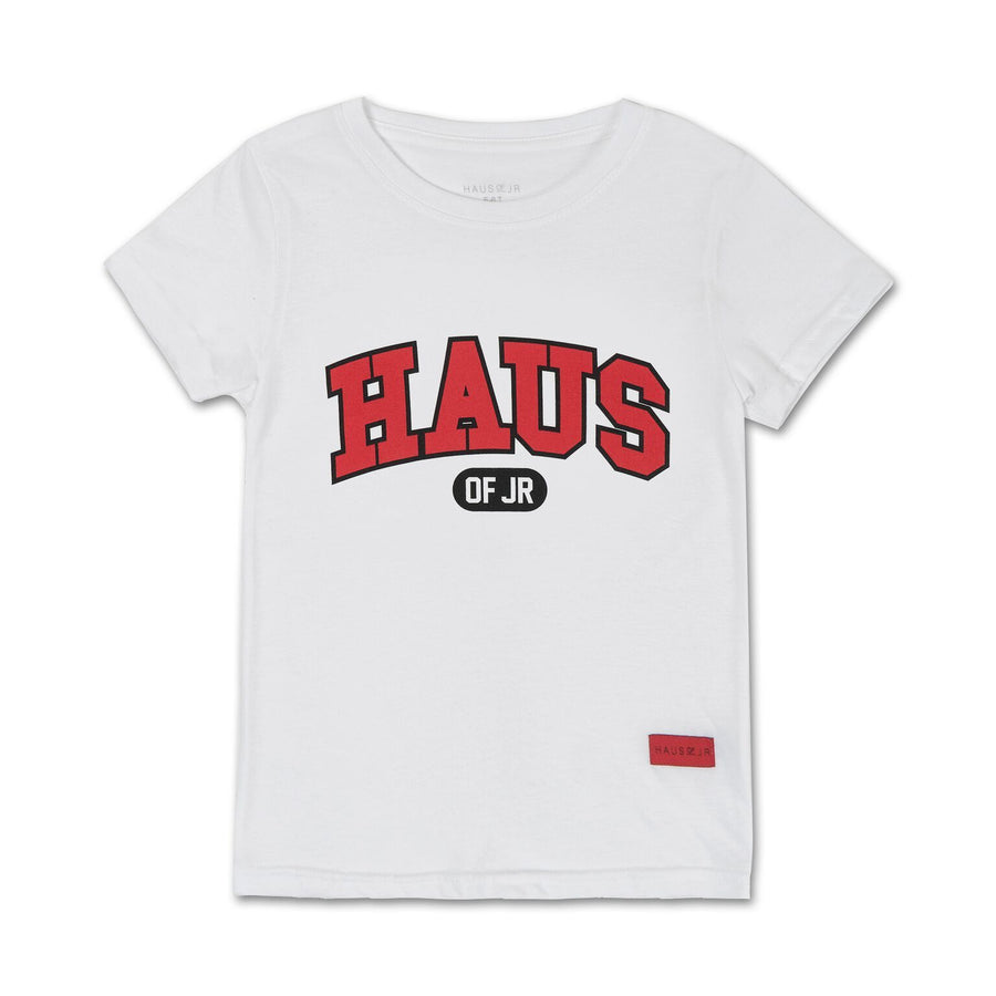 Collegiate Tee (White) - Haus of JR