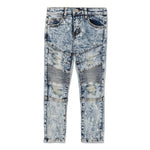 Dimitri Double Biker Denim (Indigo Acid Wash) - Haus of JR