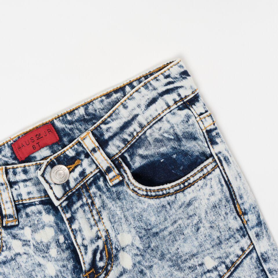Dimitri Double Biker Denim (Indigo Acid Wash) - Haus of JR