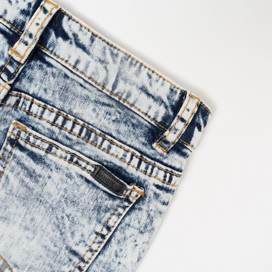 Dimitri Double Biker Denim (Indigo Acid Wash) - Haus of JR