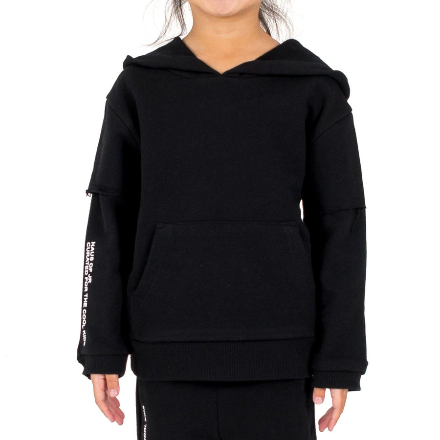Franklin Inset Hoodie (Black) - Haus of JR