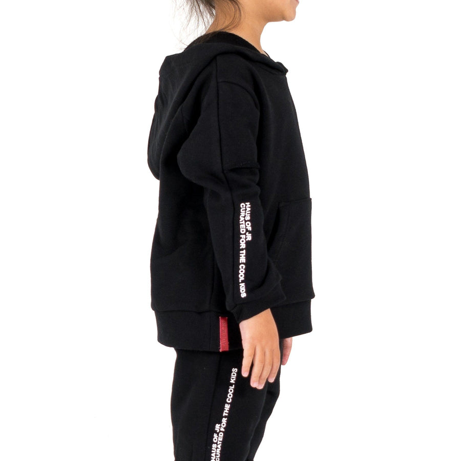 Franklin Inset Hoodie (Black) - Haus of JR