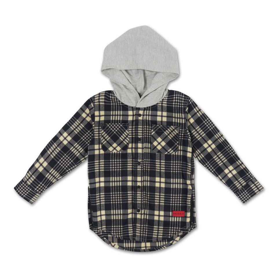 George Hooded Flannel (Creme) - Haus of JR