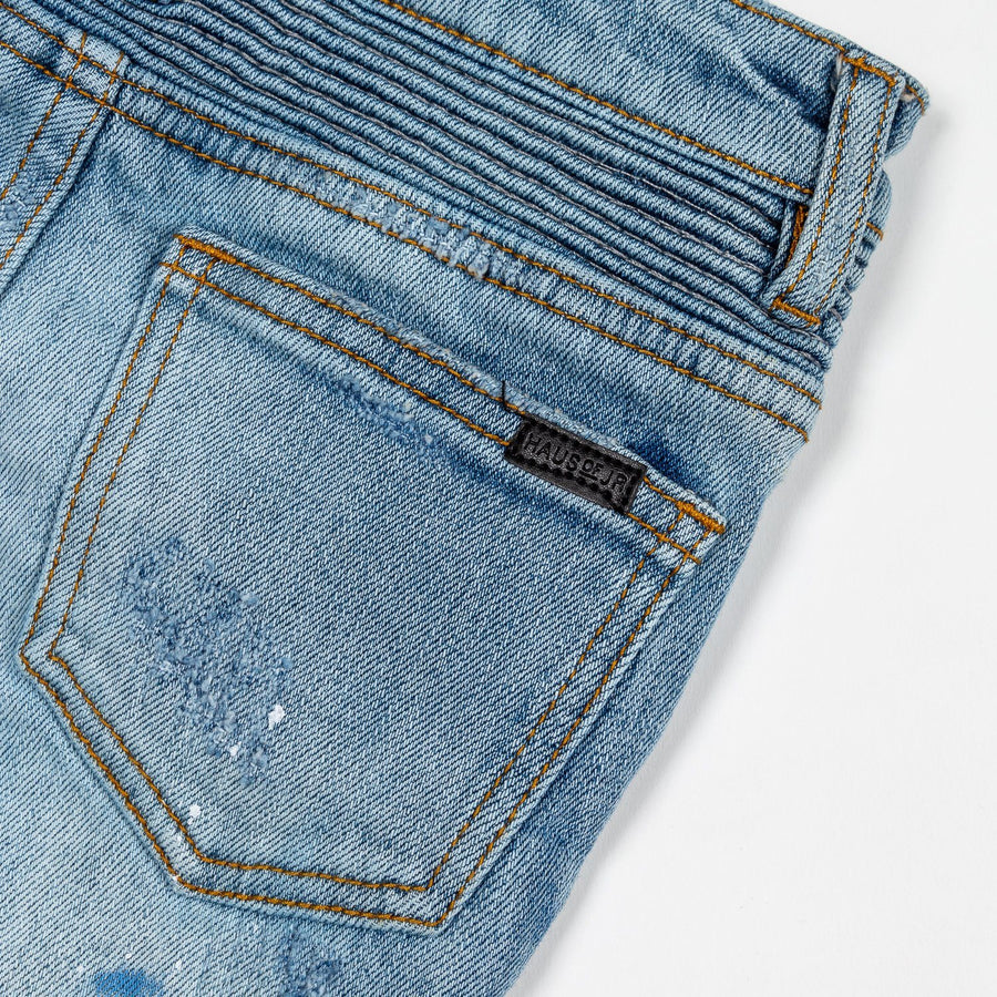 Xander Biker Denim Shorts - Haus of JR
