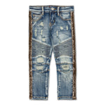 Violet Velour Biker Denim (Indigo Silver) - Haus of JR
